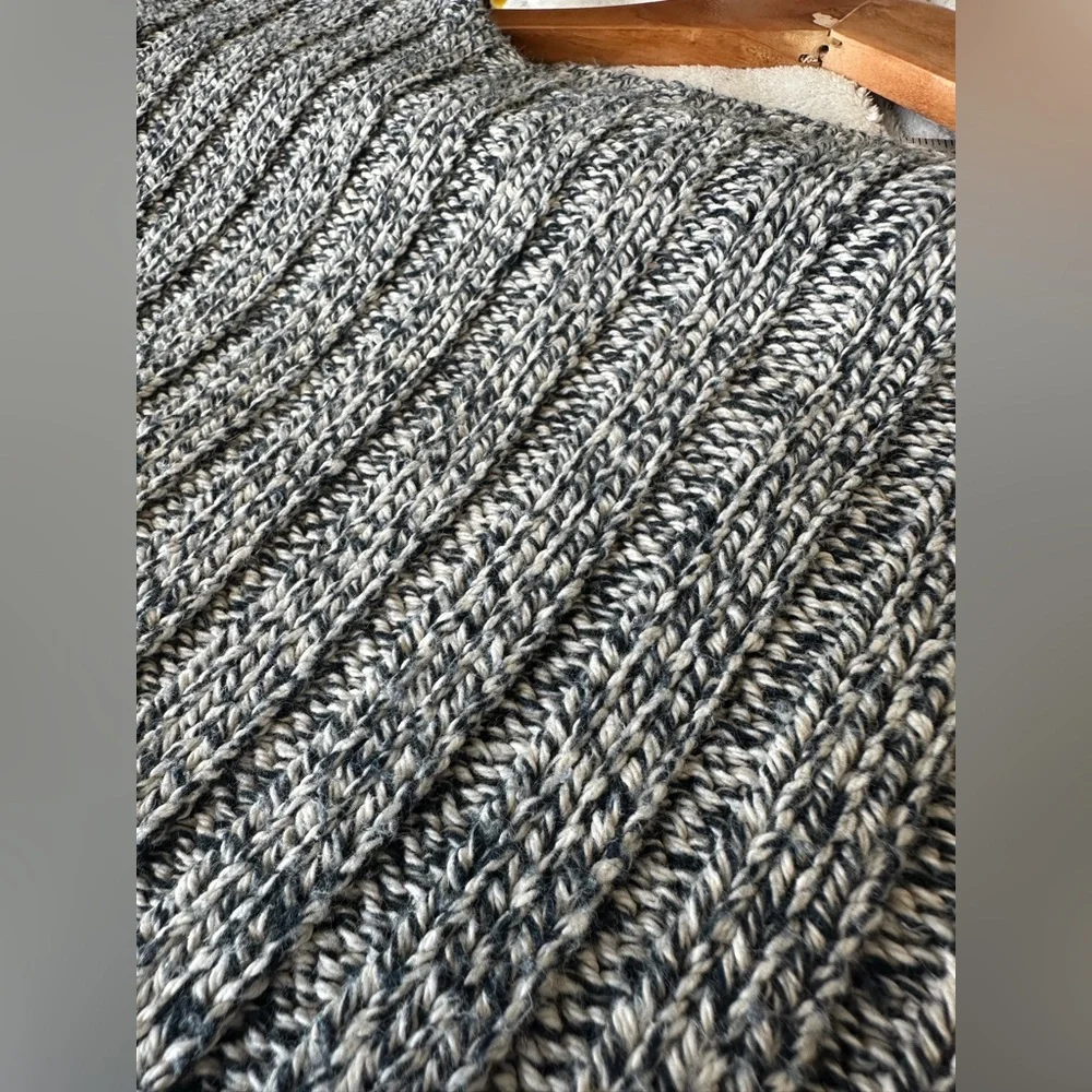 Vintage Polo Ralph Lauren Cable Knit Sweater Salt‎ & pepper Heavyweight Large